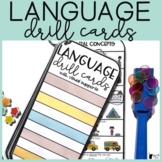 Language Drill Cards with Visuals | Language Speech Therapy