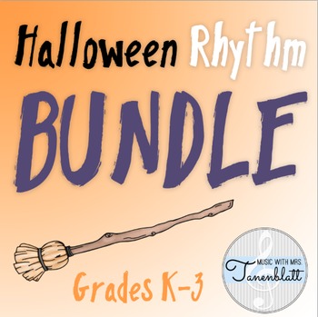 Preview of Halloween Rhythm BUNDLE for grades K-3