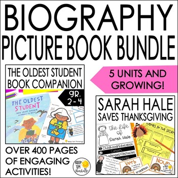 Preview of Biography Picture Book Companion Bundle - Lit Guides