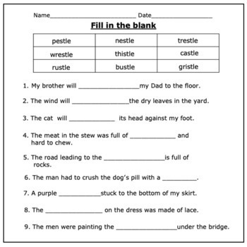 -stle (cle syllable) by Orton Gillingham Tutoring PA | TpT