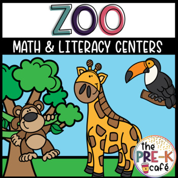 Preview of ZOO Math Phonics Letters and Literacy Centers Activities | animals | habitats