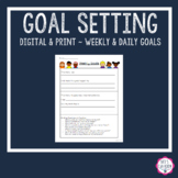 Distant Learning Digital Daily/Weekly Goal Setting