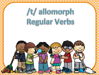 Preview of /t/ Allomorph Regular Past Tense Verb Cards