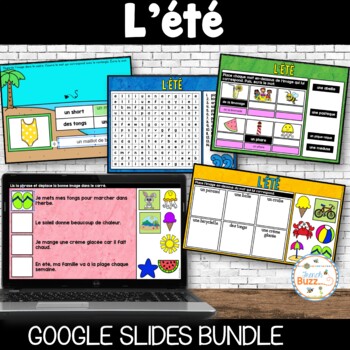 Preview of Été - Ensemble Google Slides - French Summer Digital Activities