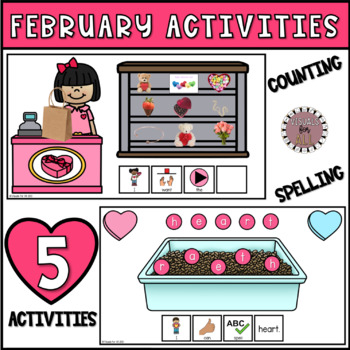 Preview of Digital Speech Therapy Valentine's Day Activities