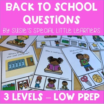 Preview of BACK TO SCHOOL QUESTIONS FOR PRESCHOOL SPECIAL ED & SPEECH