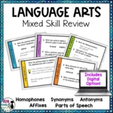 Grammar Review Task Cards - ELA Language Skills with Sente