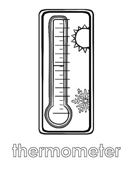 thermometer coloring page