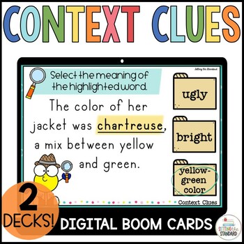 Preview of Context Clue Boom Cards Bundle