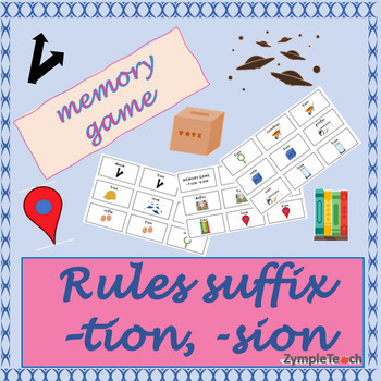 Preview of -tion -sion memory game