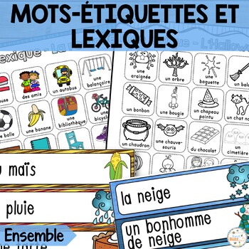 Preview of French Word Wall - Mots-étiquettes pour le mur de mots et lexiques - Ensemble