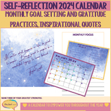 A New Year of Self-Reflection 2024 Calendar : Monthly Goal