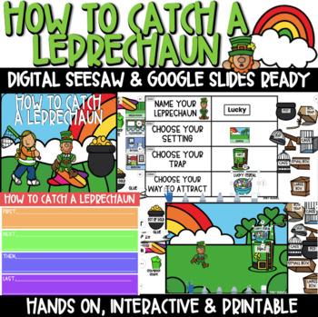 Preview of Digital: How to Catch a Leprechaun Seesaw Google Slides Printables