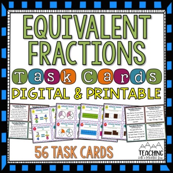 Preview of Equivalent Fractions Task Cards