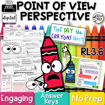 Preview of Point of View Perspective Character The Day the Crayons Quit 3rd 4th Grade