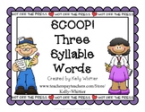 SCOOP! Three Syllable Words Card Game
