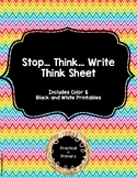Stop And Think Visual Worksheets & Teaching Resources | TpT
