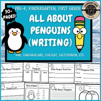 Preview of All About Penguins Writing Can Have Are Penguin Unit PreK Kindergarten First