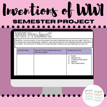Preview of *unit project* Inventions of WWI Ad