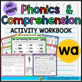 'wa' Phonics and Reading Comprehension Worksheets