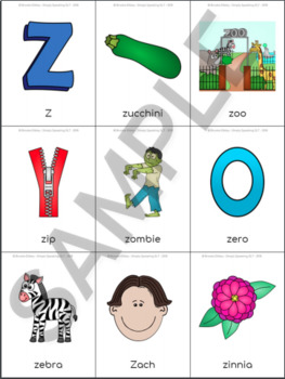 /z/ Sound Articulation Picture Cards - Z Sound In All Positions | TpT