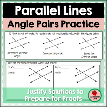 Angle Pair Relationships with Parallel Lines Geometry