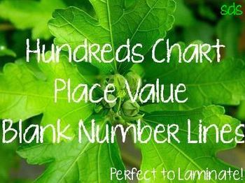 Hundreds Chart, Place Value, Blank Number Lines