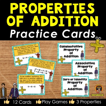 Properties of Addition Practice Cards