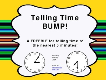 Time Bump Freebie! Telling time to 5 minutes