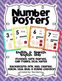 0-10 Chevron Number Posters in English and Spanish {w/ fra