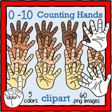 0-10 Counting Hands clipart images