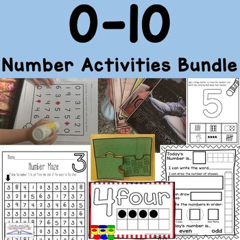 Preview of 0-10 Number Activities Bundle Distance Learning