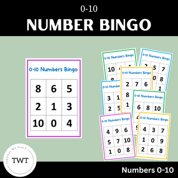 0-10 Number Bingo by Together We Teach AU | TPT