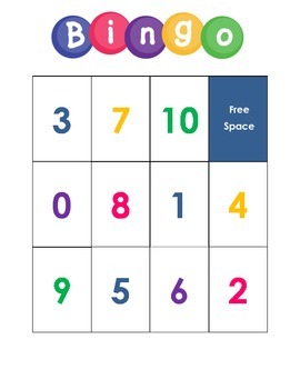 0-10 Number Bingo by Crafty Maestra | Teachers Pay Teachers