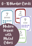 0-10 Number Cards with dot models and words! Modern Organi
