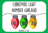 0-100 Christmas Lights / Holiday Lights Garland Math Numbe