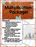 0 - 12 Multiplication Facts Package - Flashcards, Timed Te