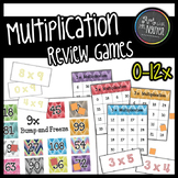 0-12x Multiplication Review Games: Bingo and Bump-and-Freeze