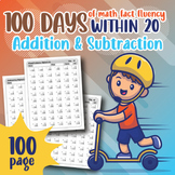 Addition and Subtraction Within 20 Worksheets Math Facts F