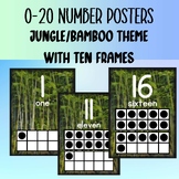 0-20 Jungle Theme Bamboo Number Posters with Ten Frame