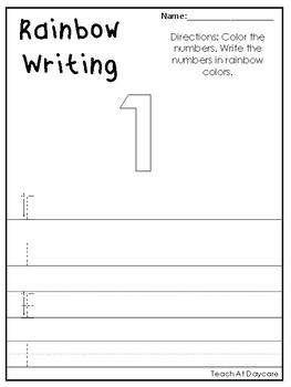 0 20 rainbow write the numbers printable worksheets