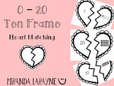 0 - 20 Ten Frame Heart Matching Game