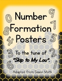 0-9 Number Formation Song Posters, Honey Bees, Number Form