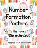 0-9 Number Formation Song Posters, Rainbows, Number Format