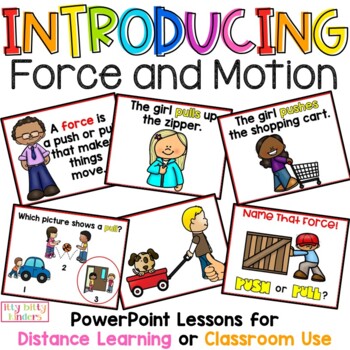 Preview of Force and Motion PowerPoint Lessons, Push and Pull, Distance Learning