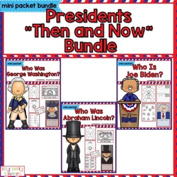 Preview of Presidents Then and Now, Joe Biden, George Washington, Abe Lincoln