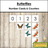 0 to 10 Number Cards and Butterfly Counters - Preschool Math