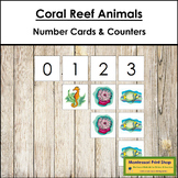 0 to 10 Number Cards and Coral Reef Animal Counters - Pres