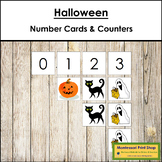 0 to 10 Number Cards and Halloween Counters - Preschool Math