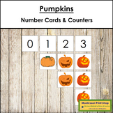 0 to 10 Number Cards and Pumpkin Counters - Preschool Math